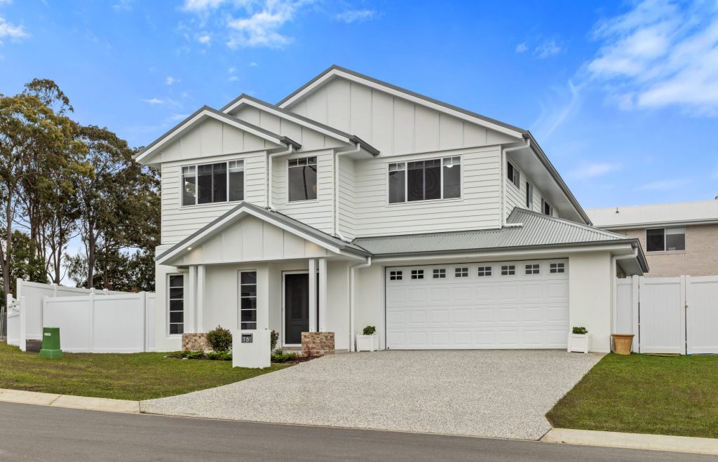 Custom home in Australia, exterior view