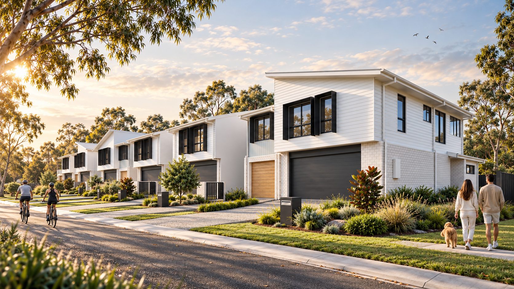 Rear outlook of the proposed Parkwood terrace homes